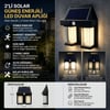 BUFFER® 2'li Solar Güneş Enerjili LED Duvar Apliği, Hareket Sensörlü, Şarjlı, Kablosuz Dış Mekân Bahçe ve Kapı Lambası