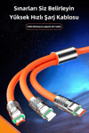BUFFER® 3 in 1 Type-C + Micro Usb + Lightning Hızlı Şarj Kablosu Silikon Kablo 1 Metre Opp Ambalaj