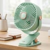 BUFFER® 3 Kademeli Mandallı Masaüstü Fan – 360° Tam Tur Dönebilen Oynar Başlıklı Duvara Monte Edilebilen Mini Fan ZB113