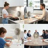BUFFER® 3 Kademeli Masaüstü Fan – Telefon Tutuculu Standlı Taşınabilir Mini Fan ZB161