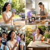 BUFFER® 3 Kademeli Masaüstü ve El Fanı – Telefon Tutuculu, 3 Farklı Değiştirilebilir Halka Tasarımlı Mini Fan  MZL37A