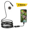 BUFFER® 3 Metre Android Telefon Uyumlu 6 LED Işıklı Su Geçirmez Endoskop / Boroskop Yılan Kamera HD