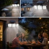 BUFFER® 3'lü 122 LEDLİ Güneş Enerjili Hareket Sensörlü Aydınlatma, Dış Mekan Duvar ve Bahçe Lambası Solar LED