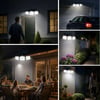 BUFFER® 3'lü 122 LEDLİ Güneş Enerjili Hareket Sensörlü Aydınlatma, Dış Mekan Duvar ve Bahçe Lambası Solar LED