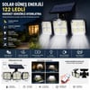 BUFFER® 3'lü 122 LEDLİ Güneş Enerjili Hareket Sensörlü Aydınlatma, Dış Mekan Duvar ve Bahçe Lambası Solar LED