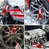 BUFFER® 3lü Bükülebilen Peluş Detaylı Temizlik İçin Oto Jant, Egzos Temizleme Fırçası