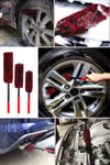 BUFFER® 3lü Bükülebilen Peluş Detaylı Temizlik İçin Oto Jant, Egzos Temizleme Fırçası