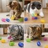 BUFFER® 4'lü Renkli Spiral Yay Kedi Oyuncağı, Esnek ve Hareketli Eğlenceli Kedi Oyun Seti