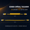 BUFFER® 4'ü 1 Arada Esnek Spiral Hızlı Şarj Kablosu, Araç İçi Yaylı Kablo, Type-C ve Lightning Uyumlu Çoklu Şarj Kablosu