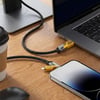 BUFFER® 4’ü 1 Arada Hızlı Mobil Şarj Kablosu 65W – USB-A & Type-C to Type-C + Lightning, Örgülü Çoklu Şarj ve Veri Kablosu