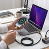 BUFFER® 4’ü 1 Arada Hızlı Mobil Şarj Kablosu 65W – USB-A & Type-C to Type-C + Lightning, Örgülü Çoklu Şarj ve Veri Kablosu