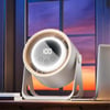BUFFER® 6 Kademeli Şarjlı Masaüstü Fan – Dijital LED Ekranlı, Oynar Başlıklı, LED Işıklı, Askılı ve Duvara Monte Edilebilir Fan K6