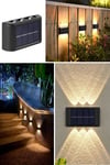 BUFFER® 6 Ledli Solar Güneş Enerjili Aplik Led, Dekoratif Duvar Monteli Gün Işığı Led