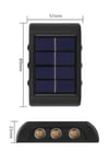 BUFFER® 6 Ledli Solar Güneş Enerjili Aplik Led, Dekoratif Duvar Monteli Gün Işığı Led