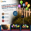BUFFER Balon Tasarımlı Solar Bahçe Lambası, Renkli Başlıklı Dekoratif Aydınlatma