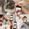 BUFFER® Beyaz Kablosuz HD Görüntülü Kulak Temizleme Kamerası, LED Işıklı Type-C Şarjlı iOS ve Android Uyumlu Kulak Temizleme Seti