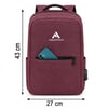 BUFFER® Bordo Laptop Sırt Çantası, Bilgisayar Korumalı İç Bölmeli Notebook Çantası, Organizer Cepli ve USB Şarj Portlu