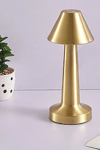 BUFFER® Çatı Model Gold Renk Şarjlı Dokunmatik 3 Renkli LED Masa Lambası