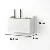 BUFFER® Duvar Tipi Wi-Fi Modem Saklama Kutusu(Beyaz) – Kablo Düzenleyici Router Raf Organizer