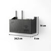 BUFFER® Duvar Tipi Wi-Fi Modem Saklama Kutusu(Siyah) – Kablo Düzenleyici Router Raf Organizer