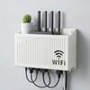 BUFFER® Duvar Tipi Wi-Fi Modem Saklama Kutusu(Beyaz) – Kablo Düzenleyici Router Raf Organizer