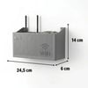 BUFFER® Duvar Tipi Wi-Fi Modem Saklama Kutusu(Gri) – Kablo Düzenleyici Router Raf Organizer