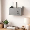 BUFFER® Duvar Tipi Wi-Fi Modem Saklama Kutusu(Gri) – Kablo Düzenleyici Router Raf Organizer