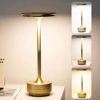 BUFFER® Eskitme Gold Kasa Dokunmatik Şarjlı Masa Lambası – 3 Renk Işık Modlu, LED Aydınlatmalı, Modern & Dekoratif Abajur