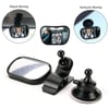 BUFFER® Geniş Açı Panoramik Araç İçi Bebek Gözlem Aynası – Vantuz ve Klips Seçenekli Araç İçi Çocuk Kontrol Aynası