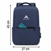BUFFER® Lacivert Laptop Sırt Çantası, Bilgisayar Korumalı İç Bölmeli Notebook Çantası, Organizer Cepli ve USB Şarj Portlu