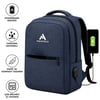 BUFFER® Lacivert Laptop Sırt Çantası, Bilgisayar Korumalı İç Bölmeli Notebook Çantası, Organizer Cepli ve USB Şarj Portlu