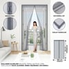 BUFFER® Mıknatıslı Kapı Sinekliği Gri 100x210 cm Otomatik Kapanan Manyetik Tül Sineklik