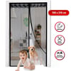 BUFFER® Mıknatıslı Kapı Sinekliği Siyah 100x210 cm Otomatik Kapanan Manyetik Tül Sineklik
