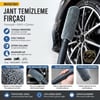 BUFFER® Mikrofiber Jant Temizleme Fırçası Yumuşak Çizmez Saplı Araba Motosiklet Lastik Yıkama Bakım Süngeri