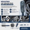 BUFFER® Mikrofiber Jant Temizleme Fırçası Yumuşak Çizmez Saplı Araba Motosiklet Lastik Yıkama Bakım Süngeri