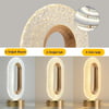 BUFFER® Oval Model USB Şarjlı Dokunmatik 3 Farklı Işık Modlu Masa Üstü Kristal Akrilik Lamba Led