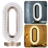 BUFFER® Oval Model USB Şarjlı Dokunmatik 3 Farklı Işık Modlu Masa Üstü Kristal Akrilik Lamba Led