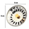 BUFFER® Paslanmaz Çelik Mutfak Evye Lavabo Süzgeci Lavabo Gideri Atık Gıda Tıpası
