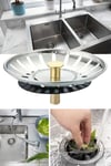 BUFFER® Paslanmaz Çelik Mutfak Evye Lavabo Süzgeci Lavabo Gideri Atık Gıda Tıpası