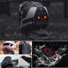 BUFFER USB Şarjlı Kırmızı LED Kask Flaşörü, Açma Kapama Düğmeli Siyah Oval Gövde, USB Kablolu 8,8 x 3,7 cm Kask Aydınlatma Işığı