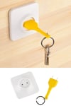 BUFFER® Yapışkanlı Priz Görünümlü Kapı Duvar Tipi Anahtarlık Askılık