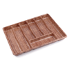 Büyük - Ahşap Renk - 7 Bölmeli Çekmece İçi Kaşıklık 50x37cm Bx40