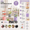 Cam 1000ml Matara - Suluk Bambu Kapak - Sızdırmaz Silikonlu Çelik Pipet Koruyucu Silikon Altlık - Kılıf Bx40