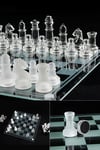 Cam saydam satranç takımı dekoratif kristal şeffaf satranç oyunu seti - Hobi & Eğlence