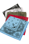 Çapa Desenli Keten Bandana 50*50