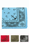 Çapa Desenli Keten Bandana 50*50