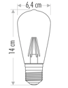 CATA CT 4350 4W Led Ampul 2700K Amber E27 Duy
