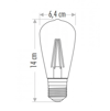 CATA CT 4353 8W Rustik Led Ampul 6400K Beyaz Işık E27 Duy