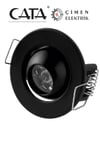 CATA CT 5268 1.5W Siyah Kasa Led Spot 3200K Gün Işığı