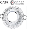 CATA CT 6594 Sümbül Cam Spot Kasası Led Çerçeveli Günışığı - Priz ve Anahtar İçin Uyumlu Çerçeve